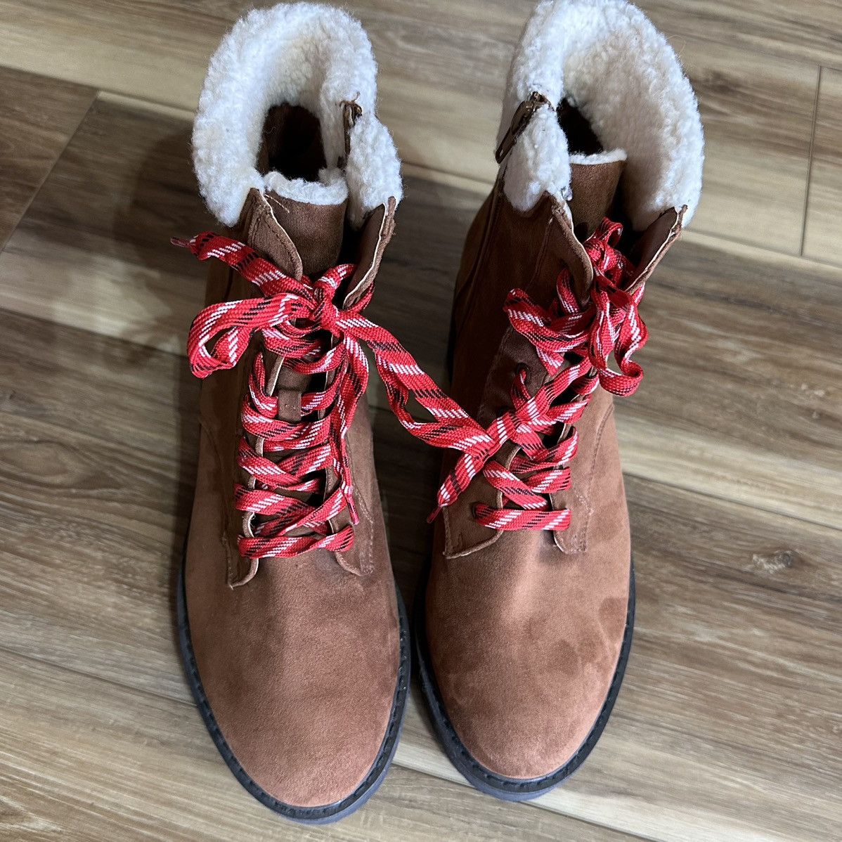 Other Lane Bryant Faux Shearling Suede Boots, Women’s 10 Size US 10 / IT 40 - 3 Thumbnail