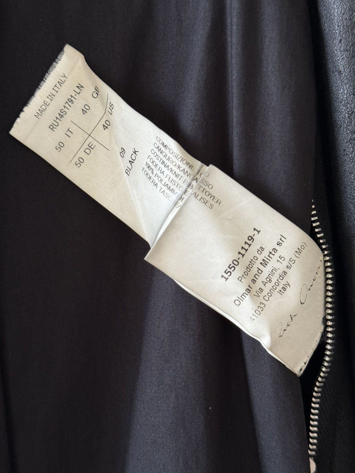 Rick Owens Rick Owens « Bomber Leather Jacket » Size US M / EU 48-50 / 2 - 11 Thumbnail