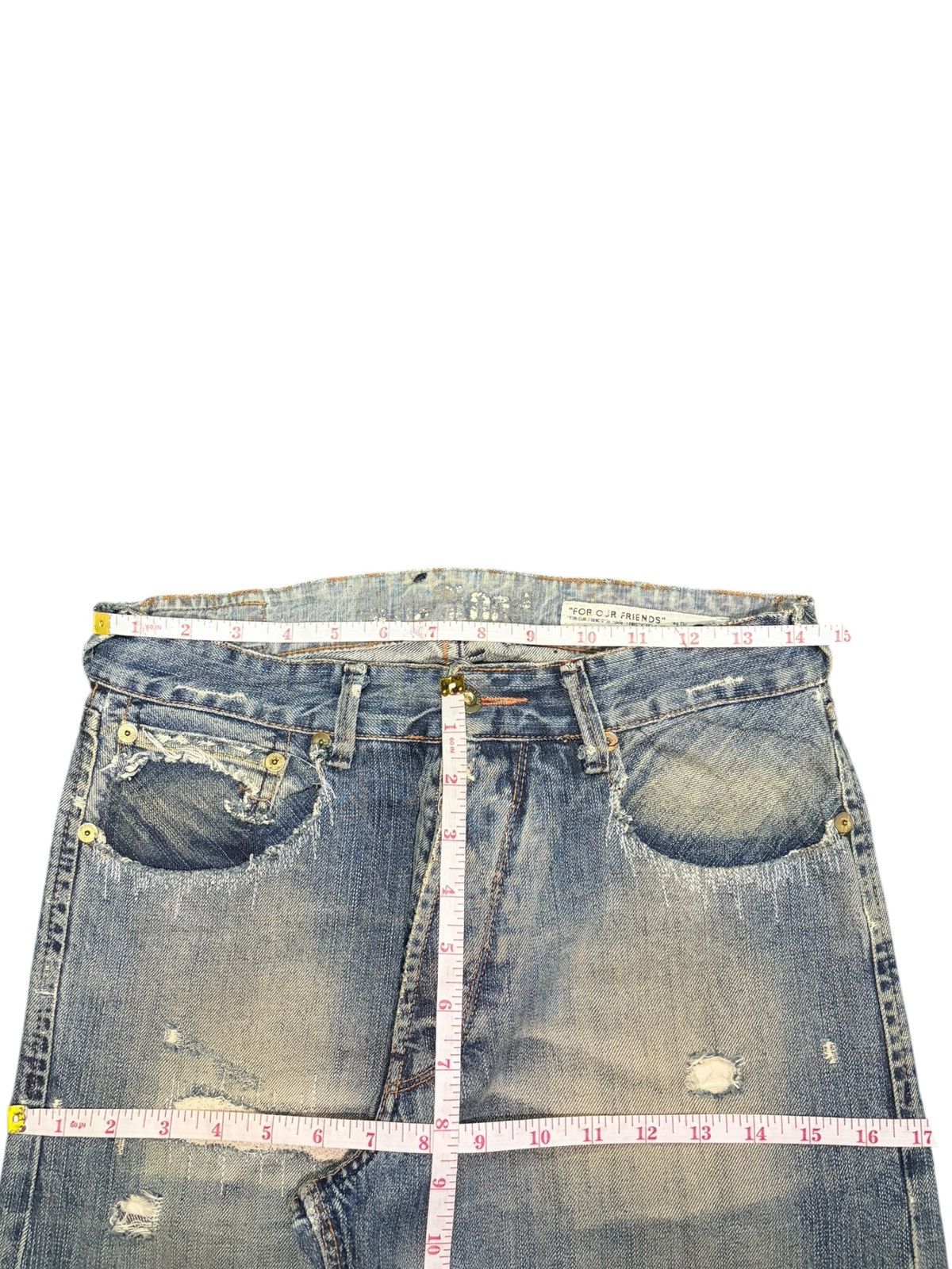 Blue Blood Vintage Blue Blood Mud Wash Distressed Flare Jeans Size US 29 - 6 Thumbnail