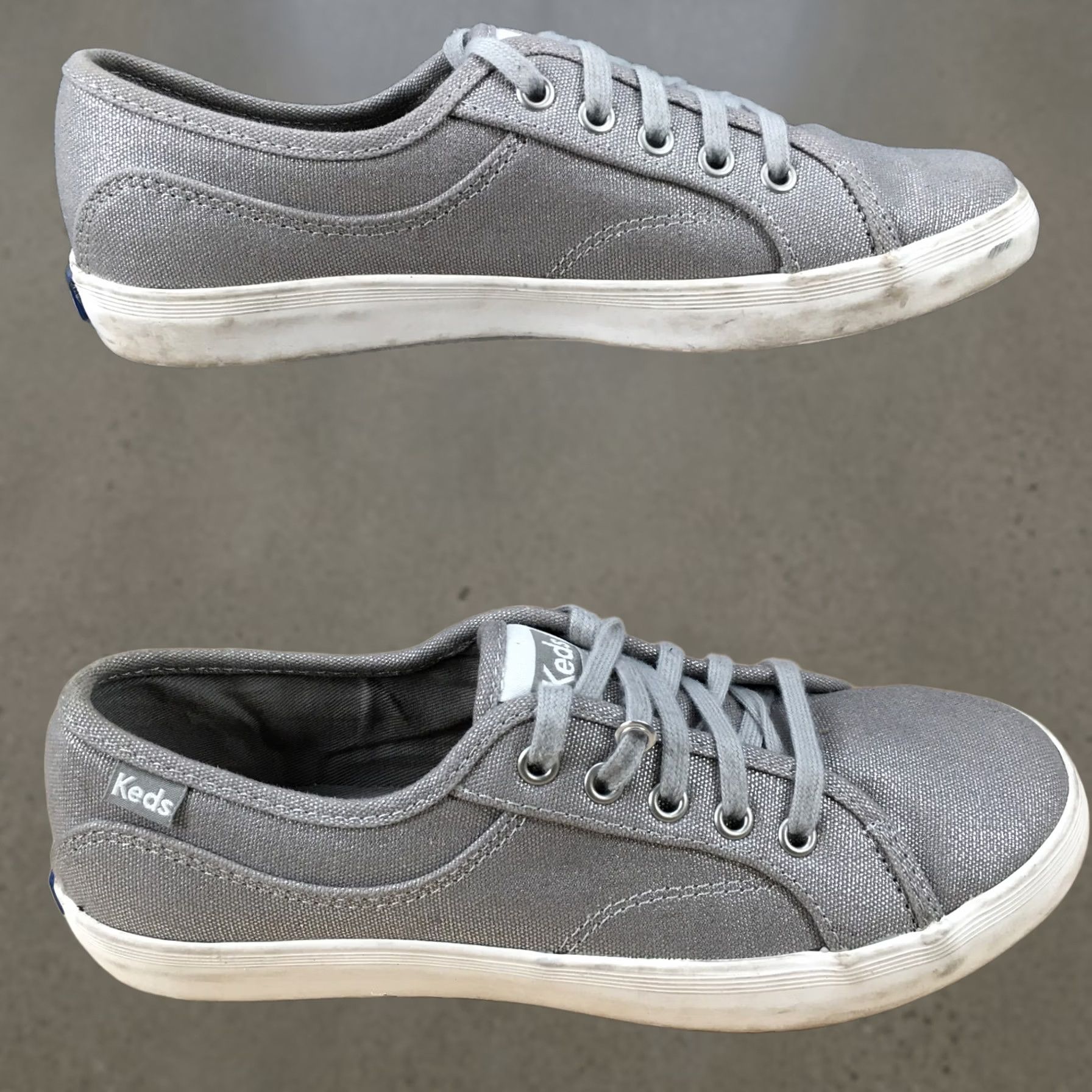 Keds Keds Women’s 5.5 Coursa Lace Up Low Top Sneakers Gray Canvas Shoes Casual Sneaker Adults Womens Size M / US 6-8 / IT 42-44 - 1 Thumbnail