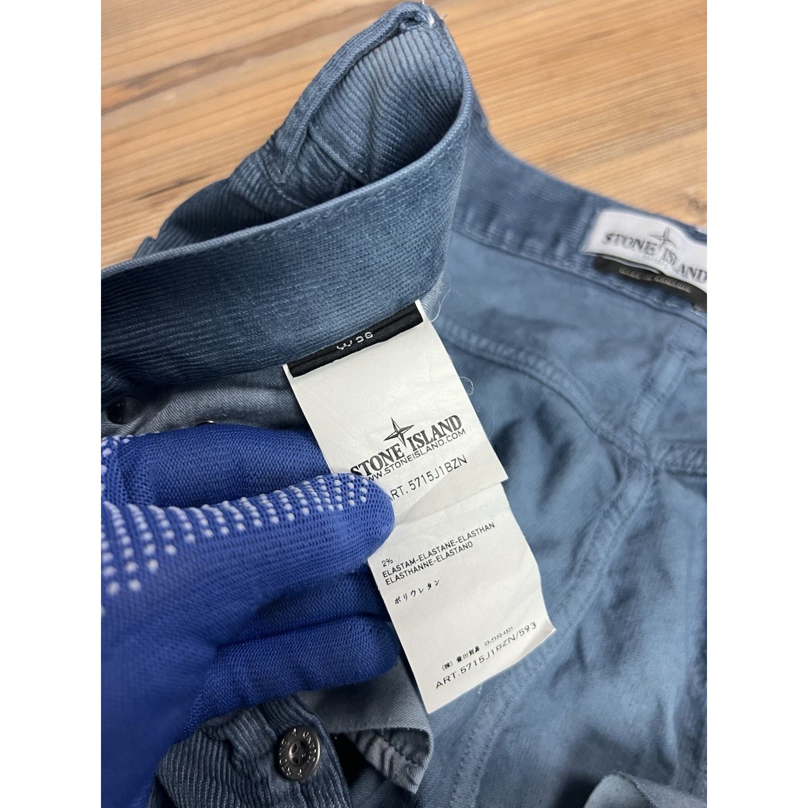 Stone Island MINT! Stone Island Blue Corduroy Pants Size W 36 L 34 Size US 36 / EU 52 - 12 Thumbnail