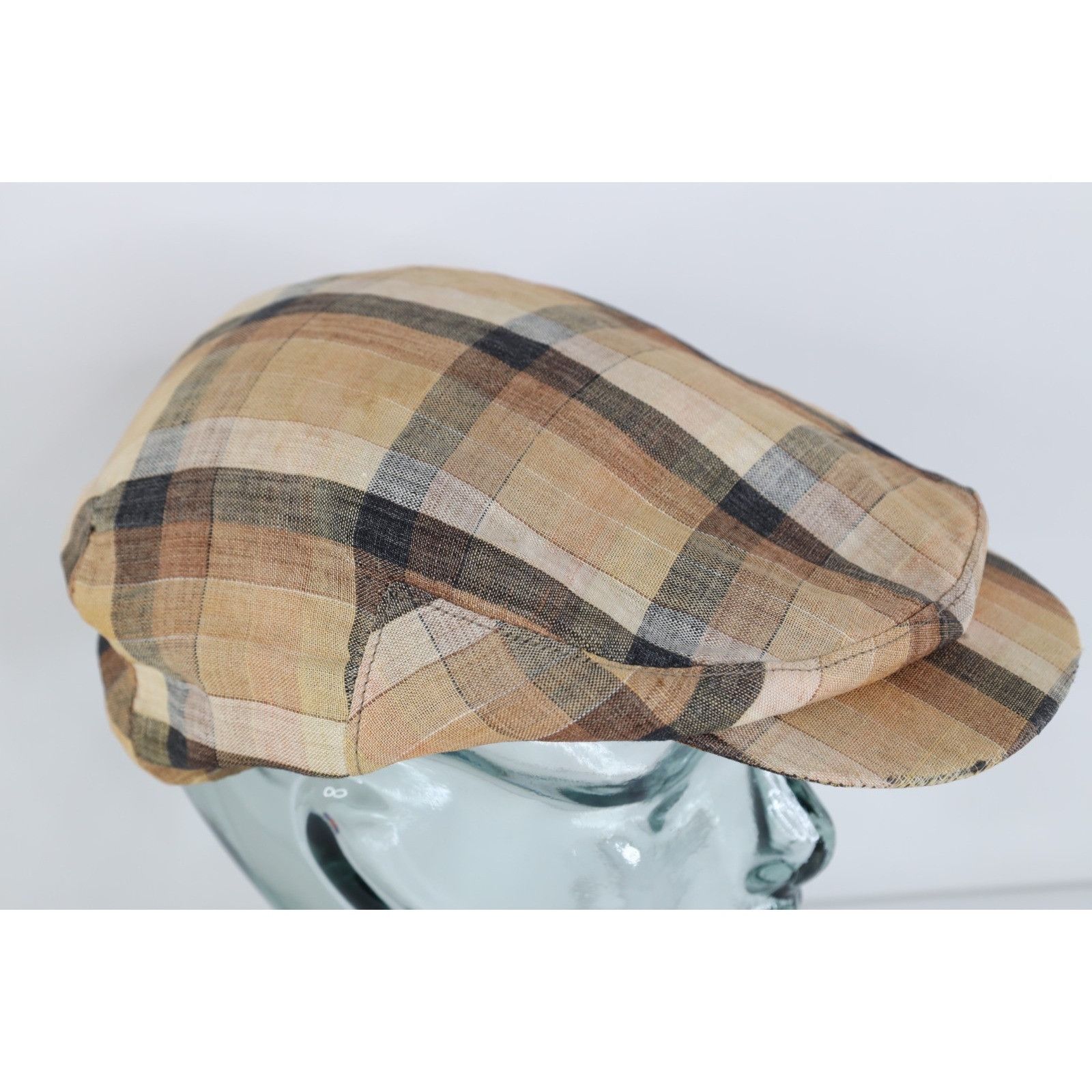 Vintage Vintage 60s 70s Dobbs Linen Blend Knit Newsboy Cabbie Hat Size ONE SIZE - 4 Thumbnail