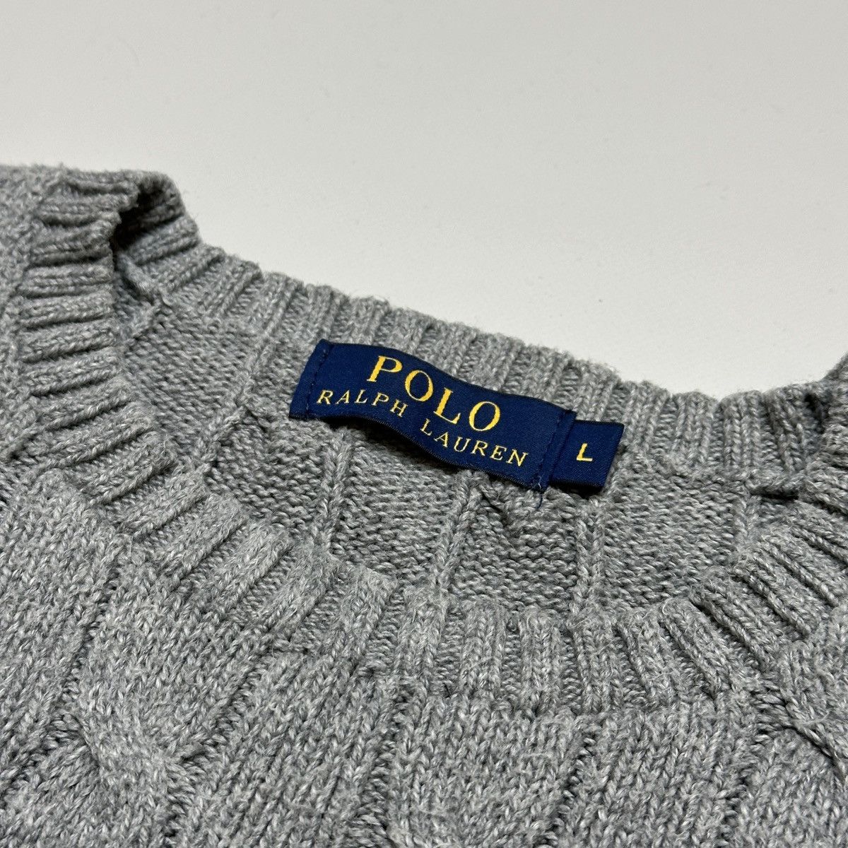 Polo Ralph Lauren Vintage POLO RALPH LAUREN Cable Knit Sweater Size US L / EU 52-54 / 3 - 3 Thumbnail