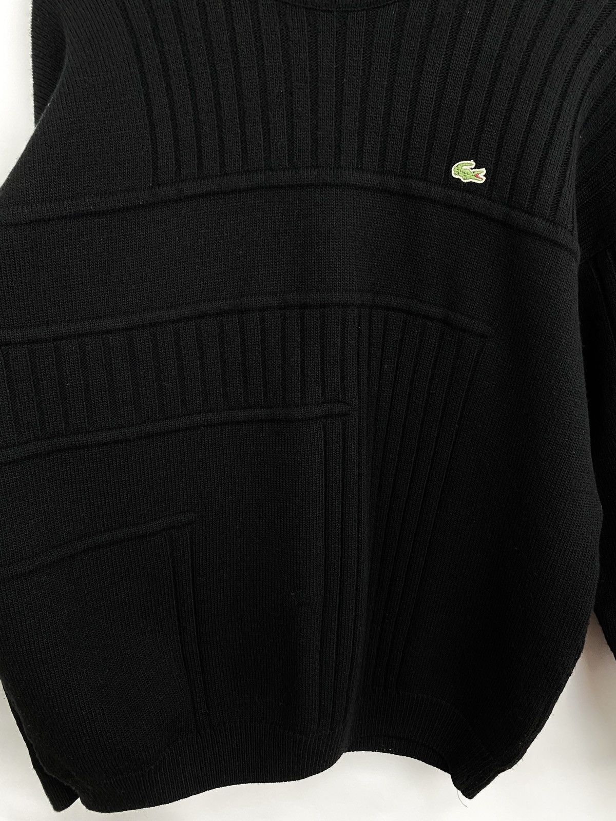 Lacoste 🇫🇷 Vintage 90s Lacoste Wool Asymmetrical Sweater made France Size US XL / EU 56 / 4 - 5 Thumbnail