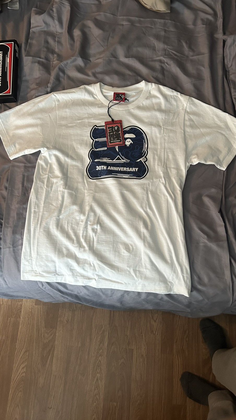 Bape BAPE 30th Anniversary Tee #2 'White/Navy' Size US M / EU 48-50 / 2 - 3 Thumbnail