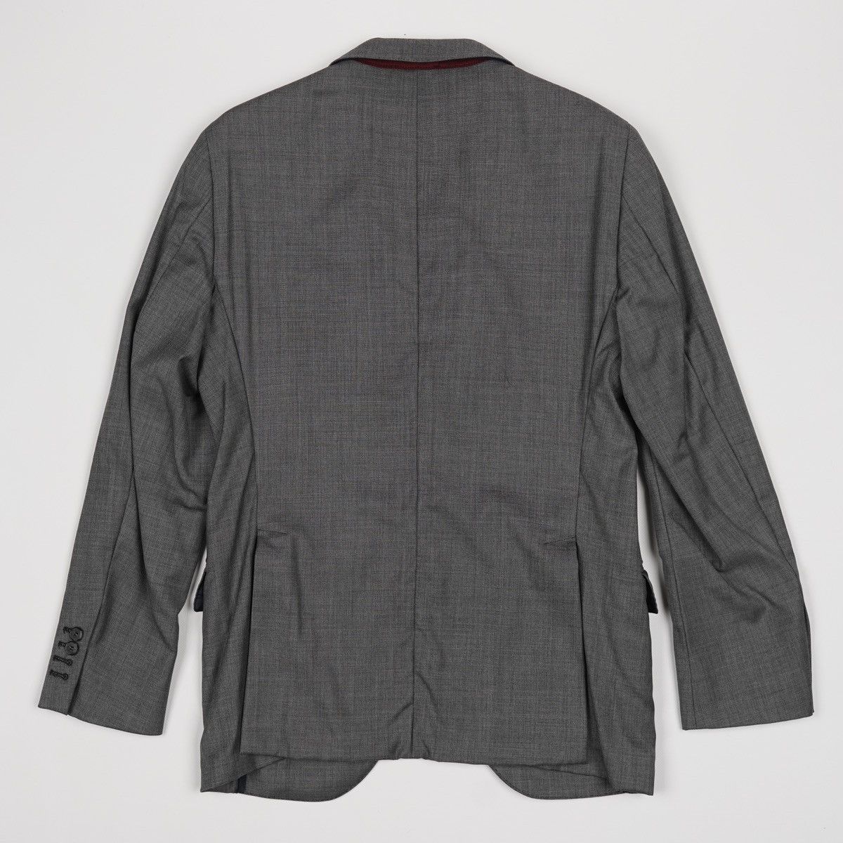 Hackett × Loro Piana Hackett Loro Piana Suit Grey Blazer Jacket Size 38R - 10 Thumbnail
