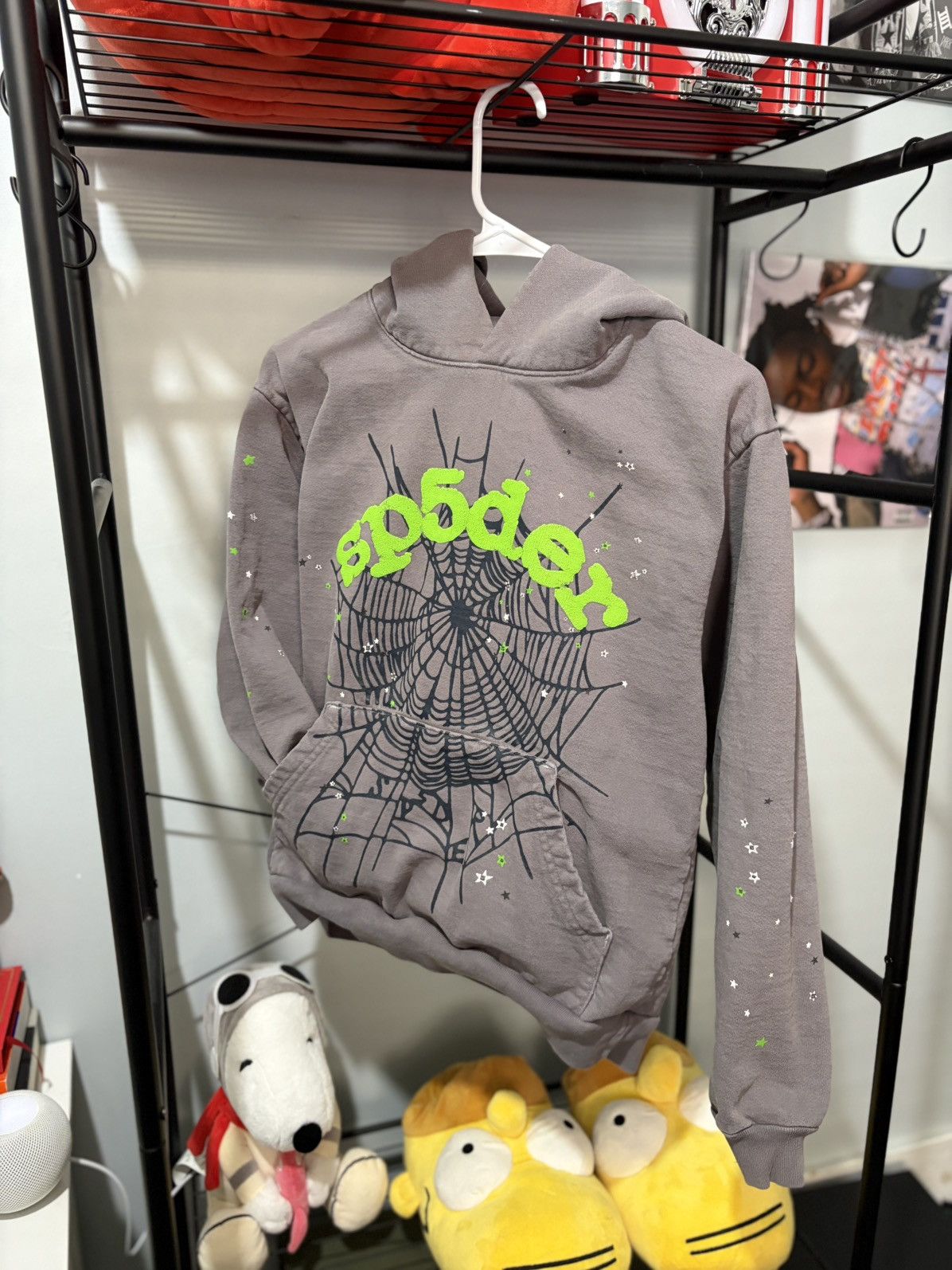 Sp5der Sp5der Wait Web Hoodie ‘Slate Grey’ Size US S / EU 44-46 / 1 - 1 Thumbnail