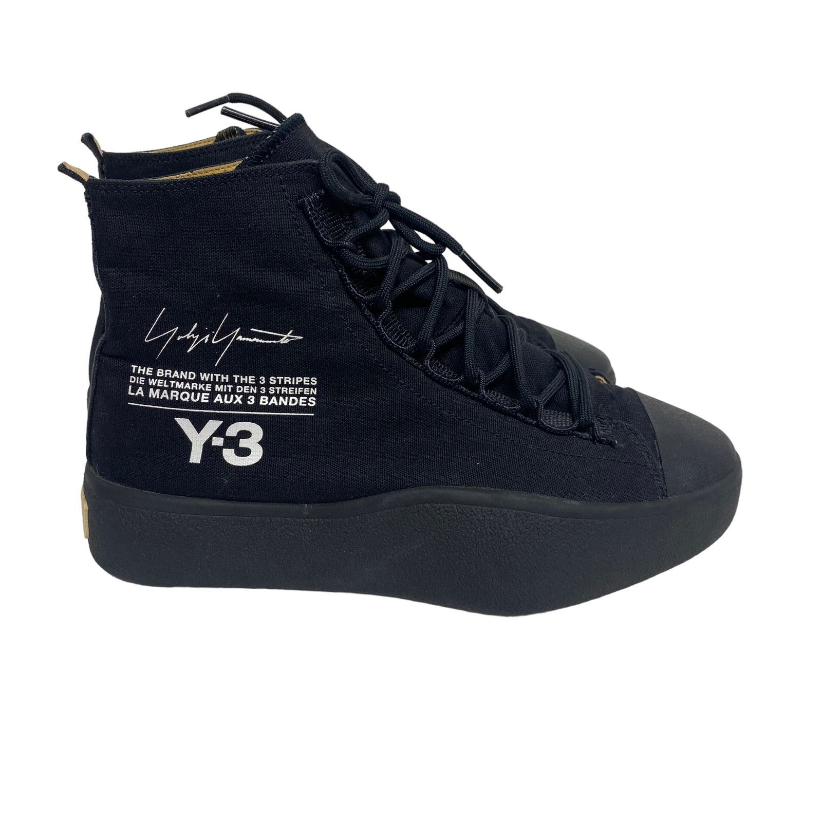 Adidas Adidas Y-3 Bashyo Core Black ac7517 Lace Up Sneakers Shoes Size US 5 / EU 37 - 3 Thumbnail