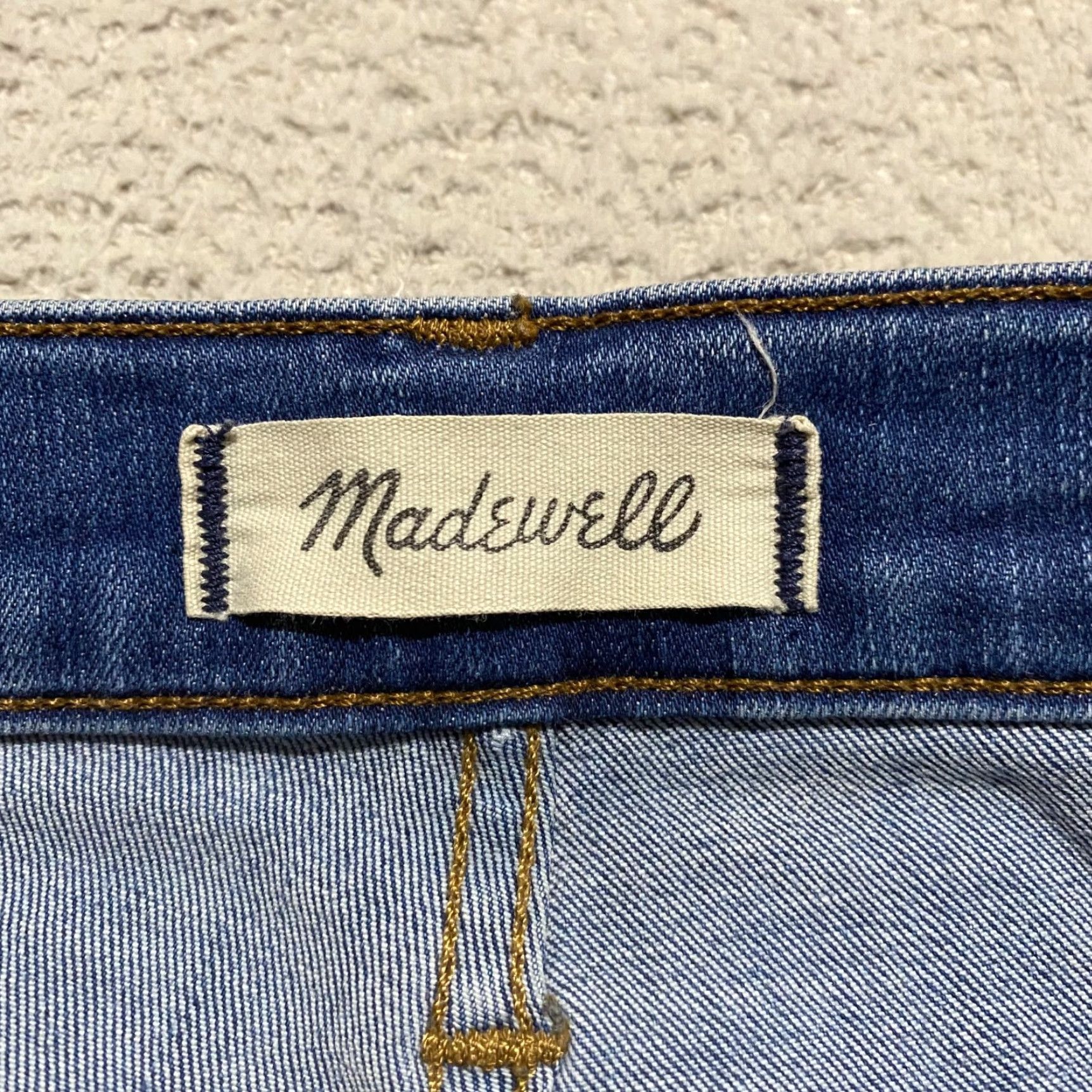 Madewell Madewell Jeans Womens 26 Blue Denim High Rise Medium Wash Skinny Distressed Size 26" / US 2 / IT 38 - 3 Thumbnail