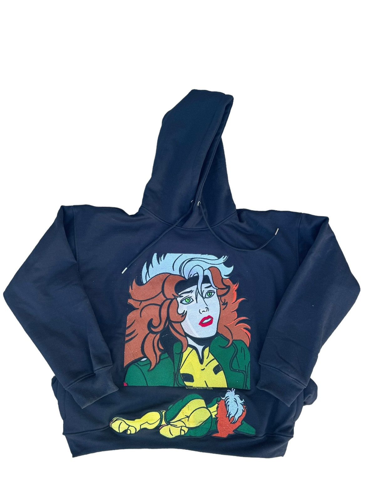 image of Rogue X-Men Animated Series Big Booty Hoodie Wolverine in Faded Black, Men's (Size Small)
