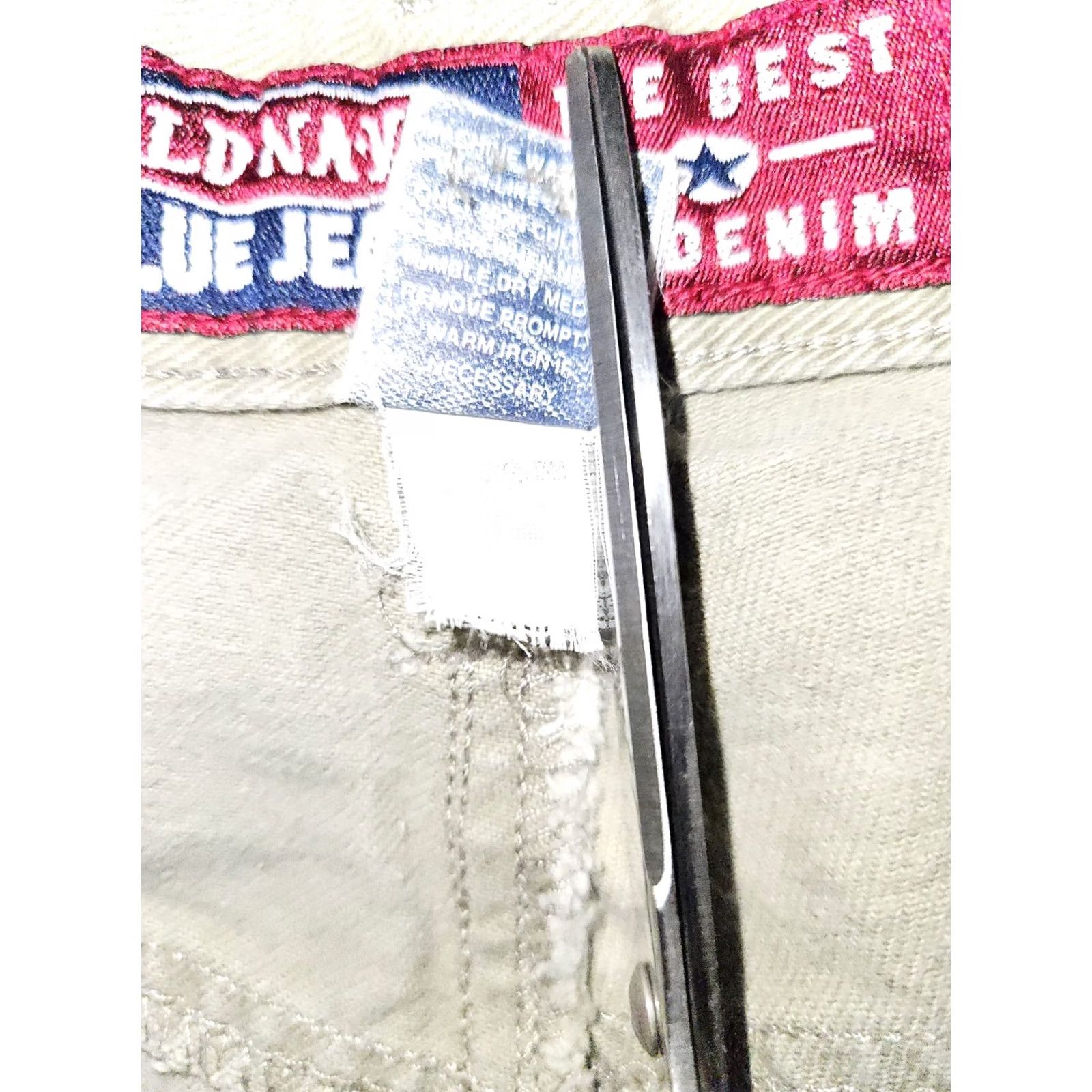 Old Navy Vintage Old Navy Straight Leg Jeans Womens 14 Lt Beige High Rise Casual Y2K Size 36" / US 14 / IT 50 - 8 Thumbnail