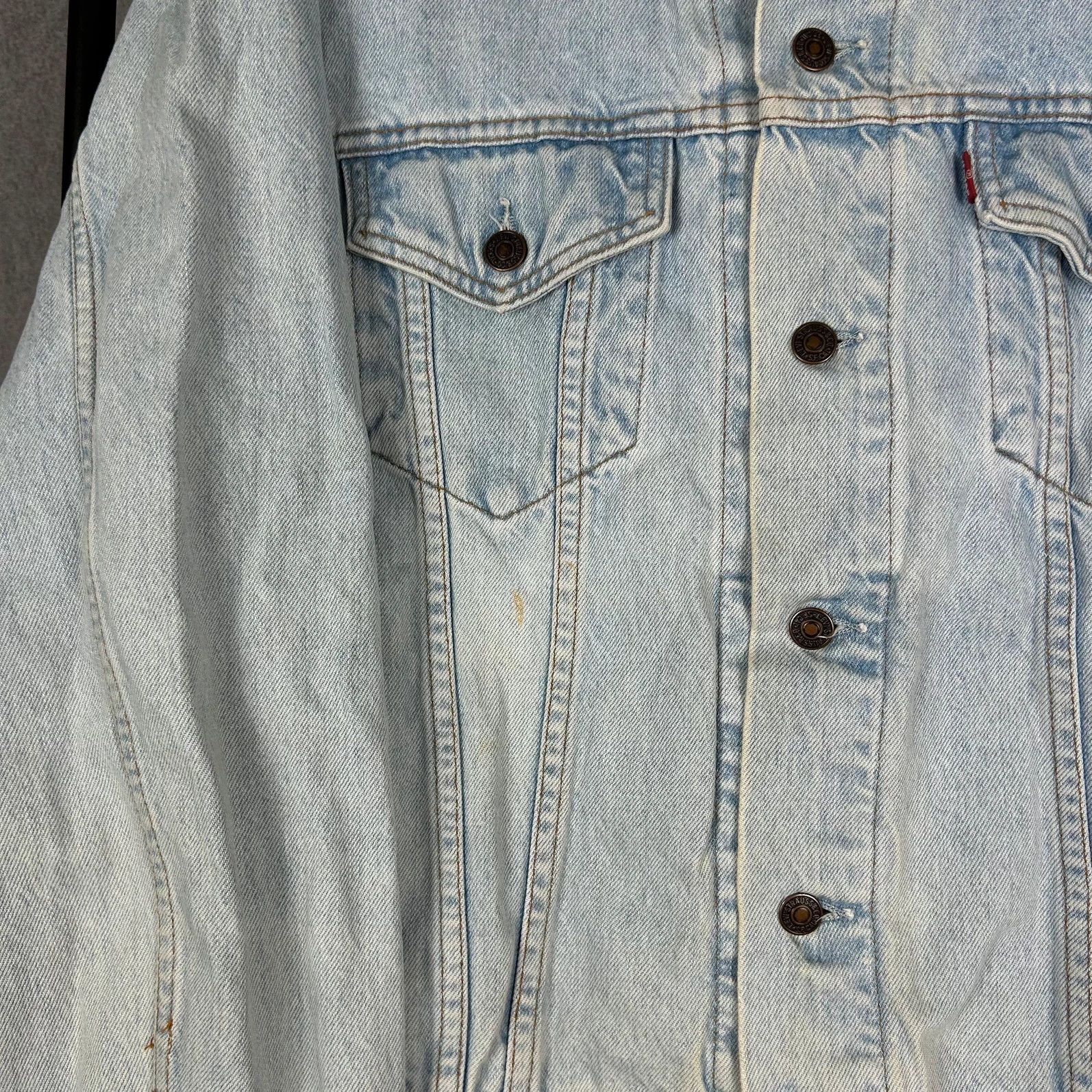 Levi's Levis denim jacket vintage 90s jasno baby blue denim Size US XL / EU 56 / 4 - 8 Thumbnail
