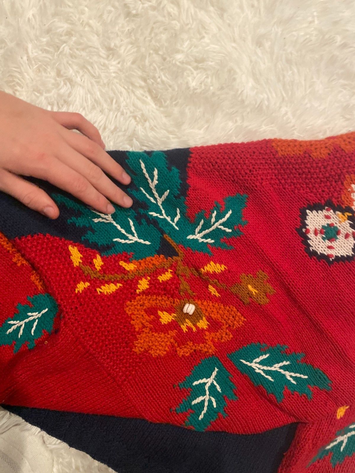 Izod Vintage 90s Izod Men Christmas Cardigan Sweater Knitted by Size US L / EU 52-54 / 3 - 8 Thumbnail