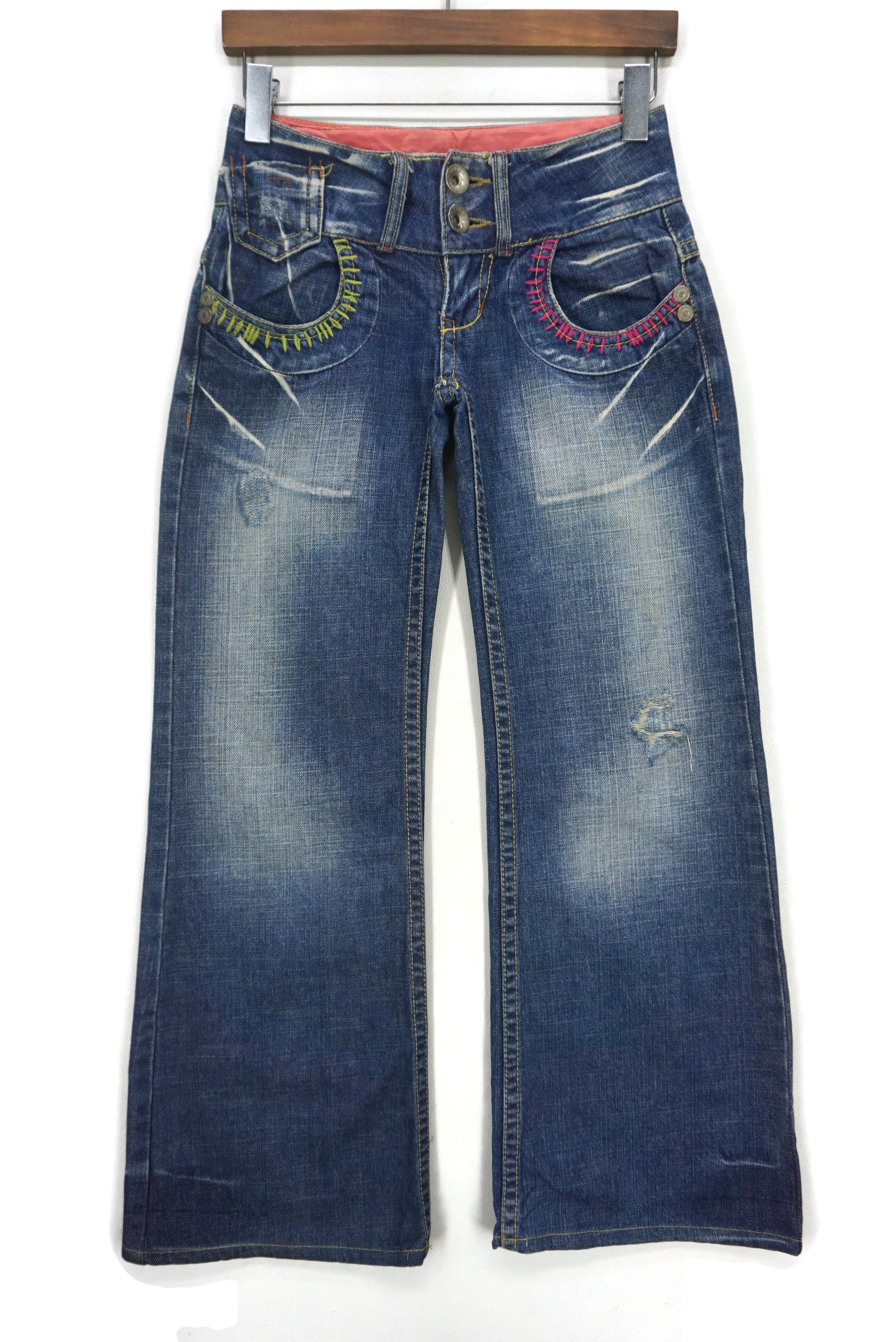 Japanese Brand Red Pepper Jeans Size 25 fit W26 L28.5 Low-Rise Bootcut Size 25" / US 0 / IT 36 - 2 Thumbnail