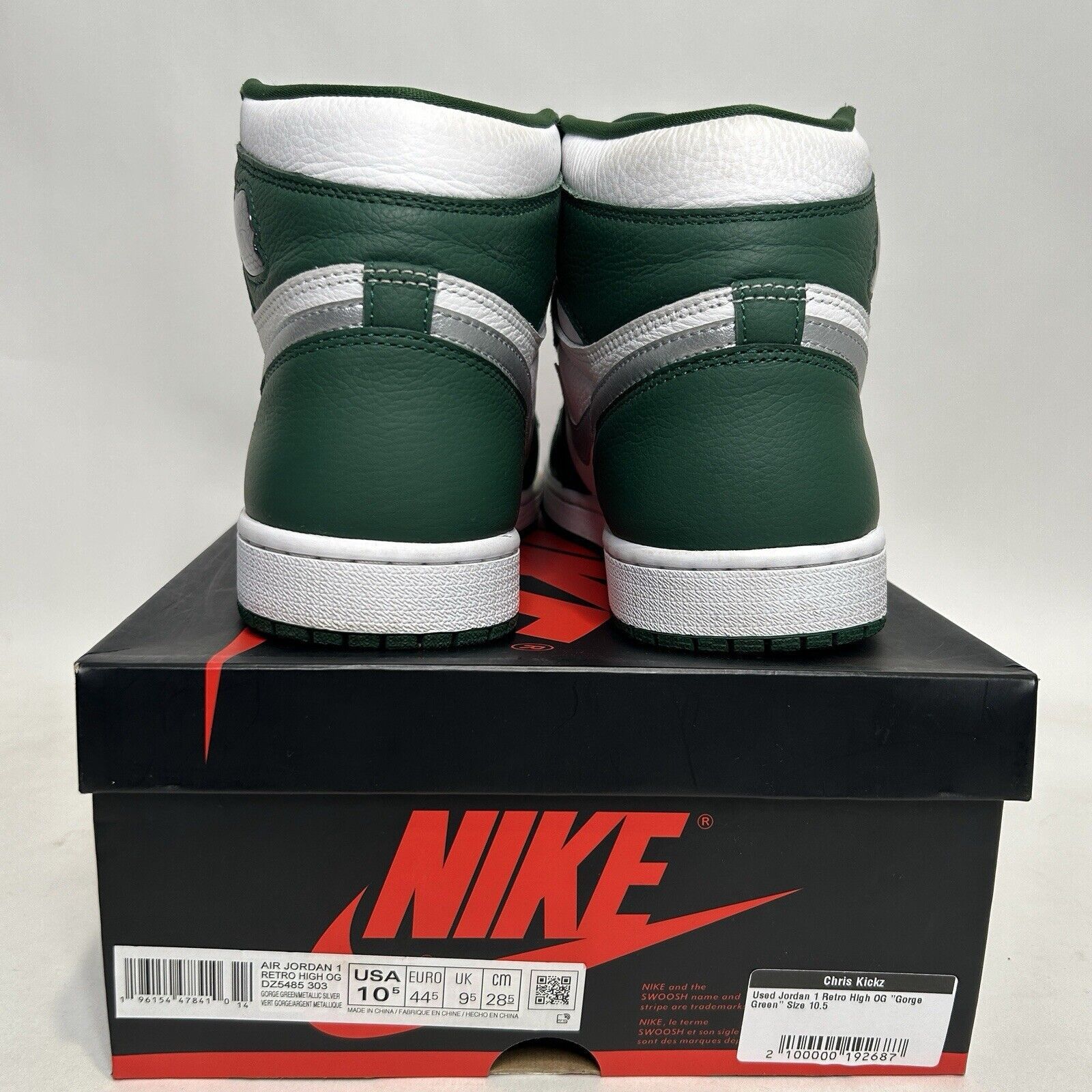 Nike Nike Air Jordan 1 Retro High OG “Gorge Green” 2024 Size US 10.5 / EU 43-44 - 5 Thumbnail