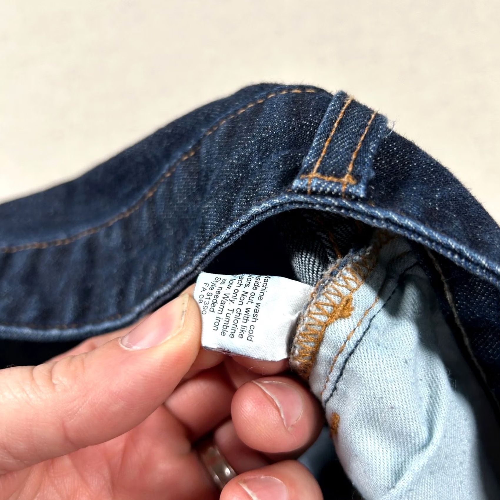 J.Crew VINTAGE J.CREW Jeans Womens 2 Wide Leg Flare Boot Dark Wash USA Made Denim Blue 5-Pocket 32 Inseam Womens Jeans Size 26" / US 2 / IT 38 - 5 Thumbnail