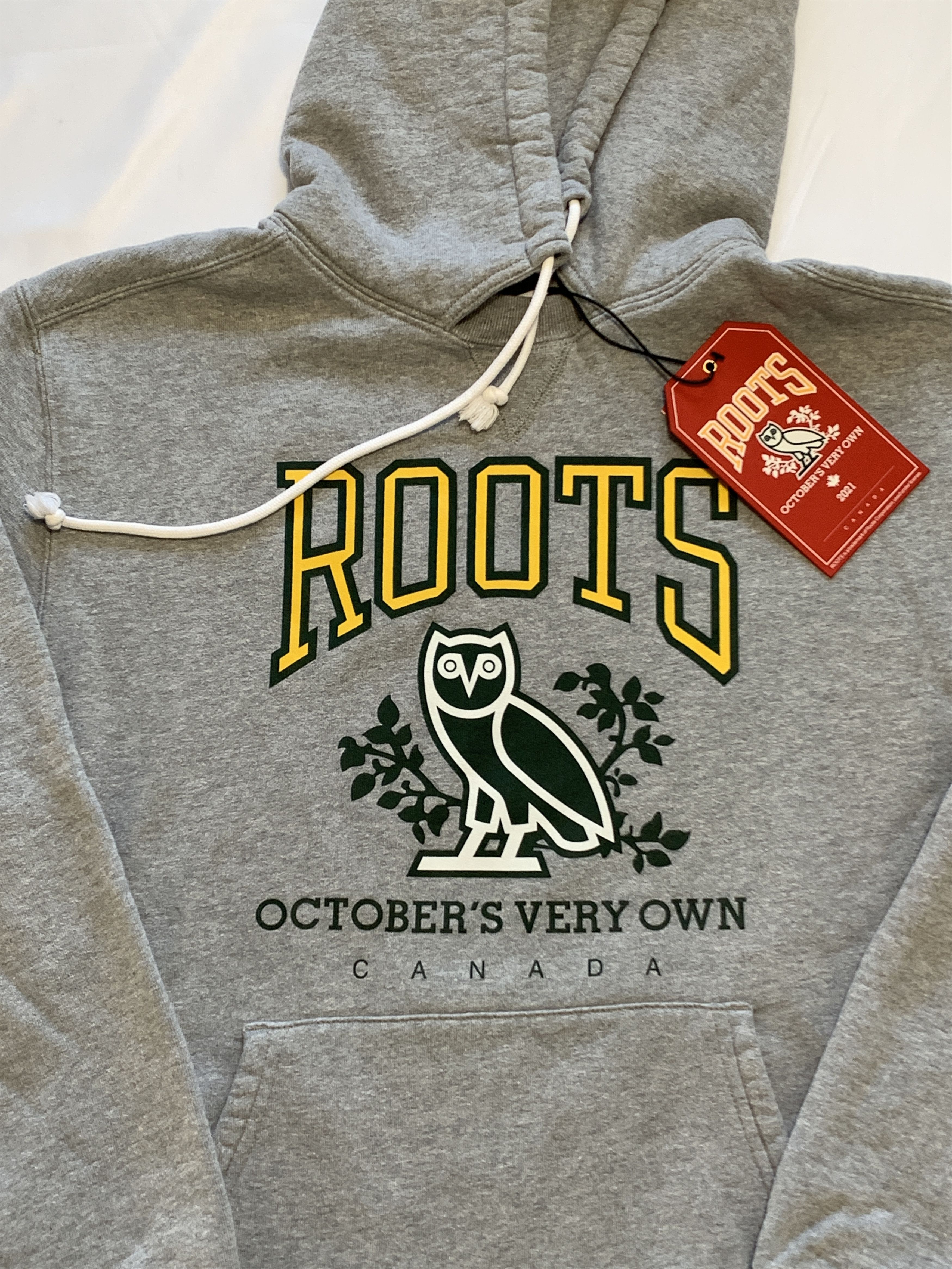 Drake OVO X ROOTS FW21 HERITAGE HOODIE GREY Size US M / EU 48-50 / 2 - 2 Thumbnail