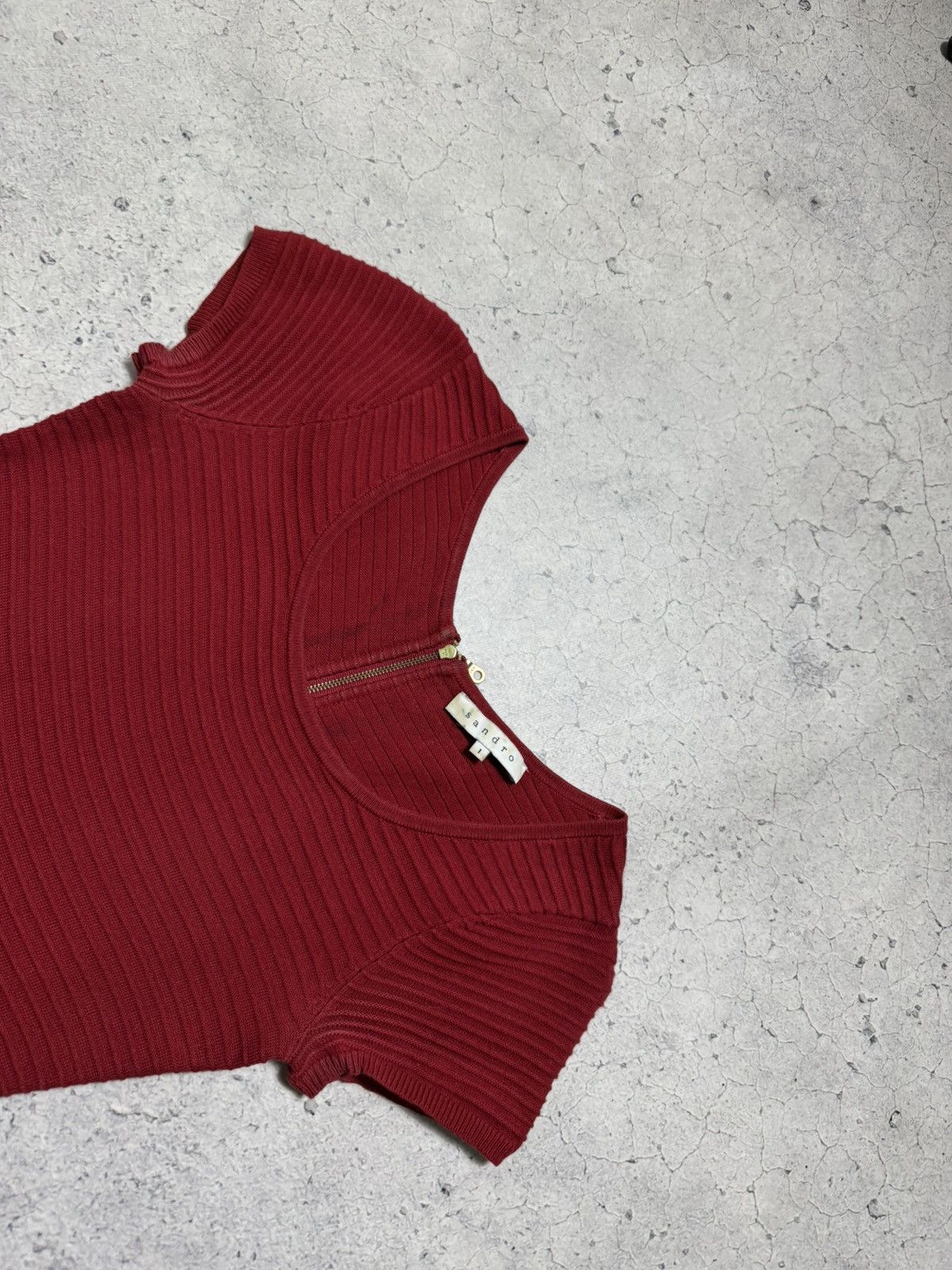 Sandro Sandro Red Knit Dress Size S / US 4 / IT 40 - 10 Thumbnail