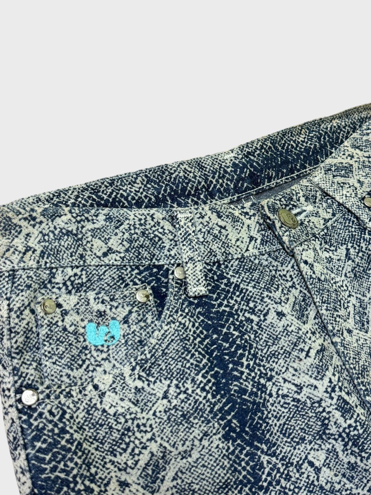 Hysteric Glamour × Japanese Brand × Wrangler Wrangler W-Girl Snake Design Full Print Distressed Pants Size US 27 - 9 Thumbnail