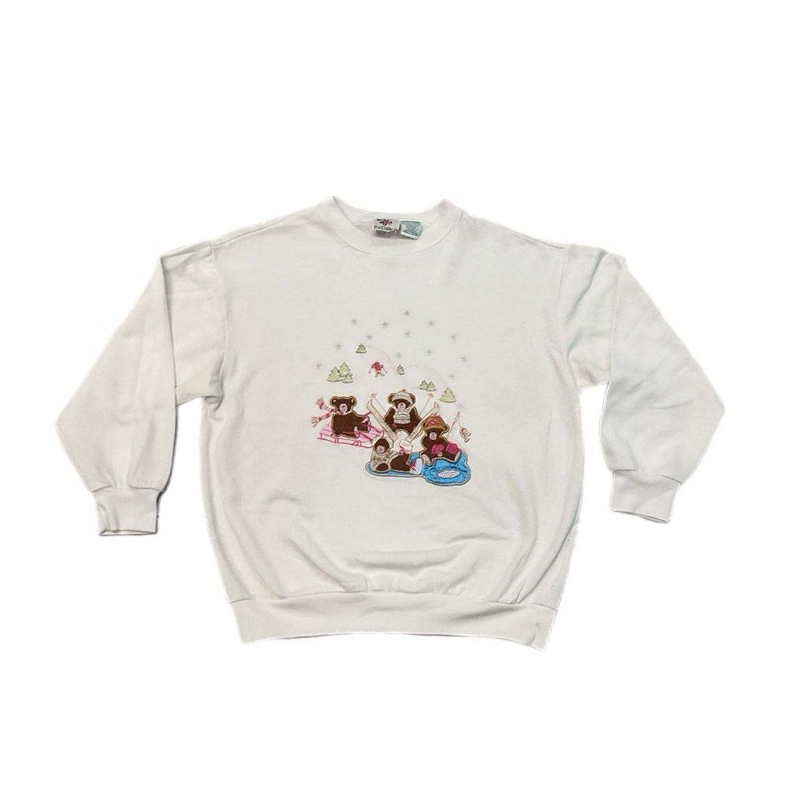 Vintage Nutcracker Embroidered Bear Christmas Sweatshirt Size M / US 6-8 / IT 42-44 - 1 Thumbnail