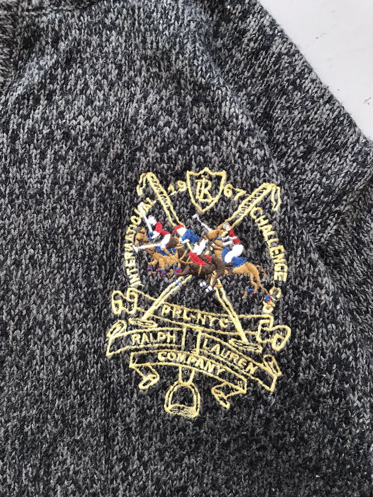Designer × Polo Ralph Lauren × Vintage Vintage polo sweater crown embroidered zip up Size US XXL / EU 58 / 5 - 3 Thumbnail