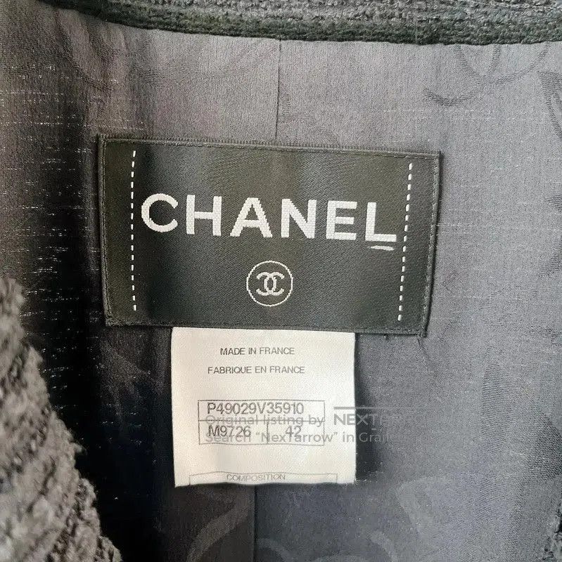 Chanel Chanel Black Cotton Women's Jacket for Spring and Autumn . Size M / US 6-8 / IT 42-44 - 6 Thumbnail