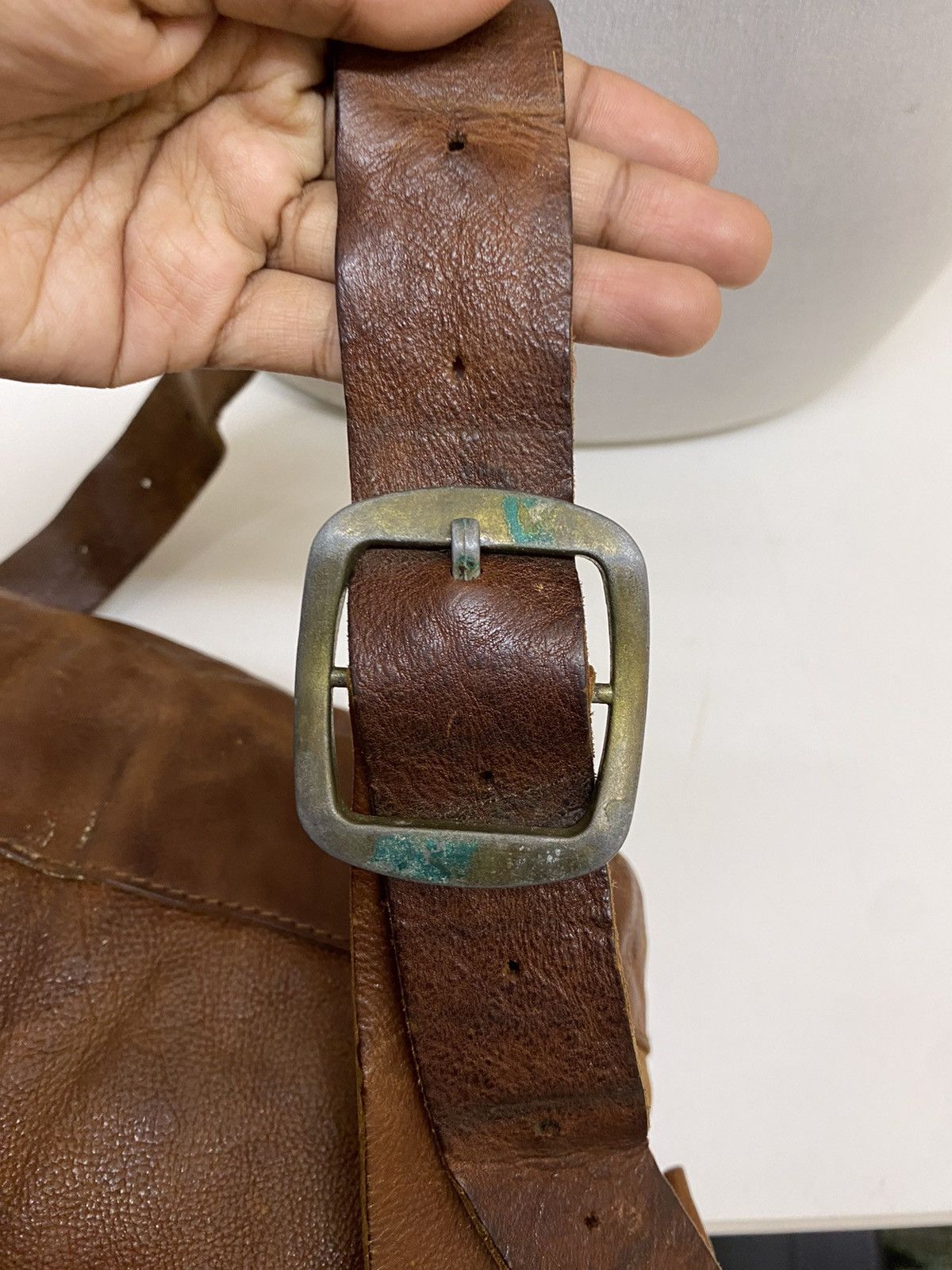 Japanese Brand Japanese Brand Green Label Relaxing Leather Sling Bag Size ONE SIZE - 8 Thumbnail
