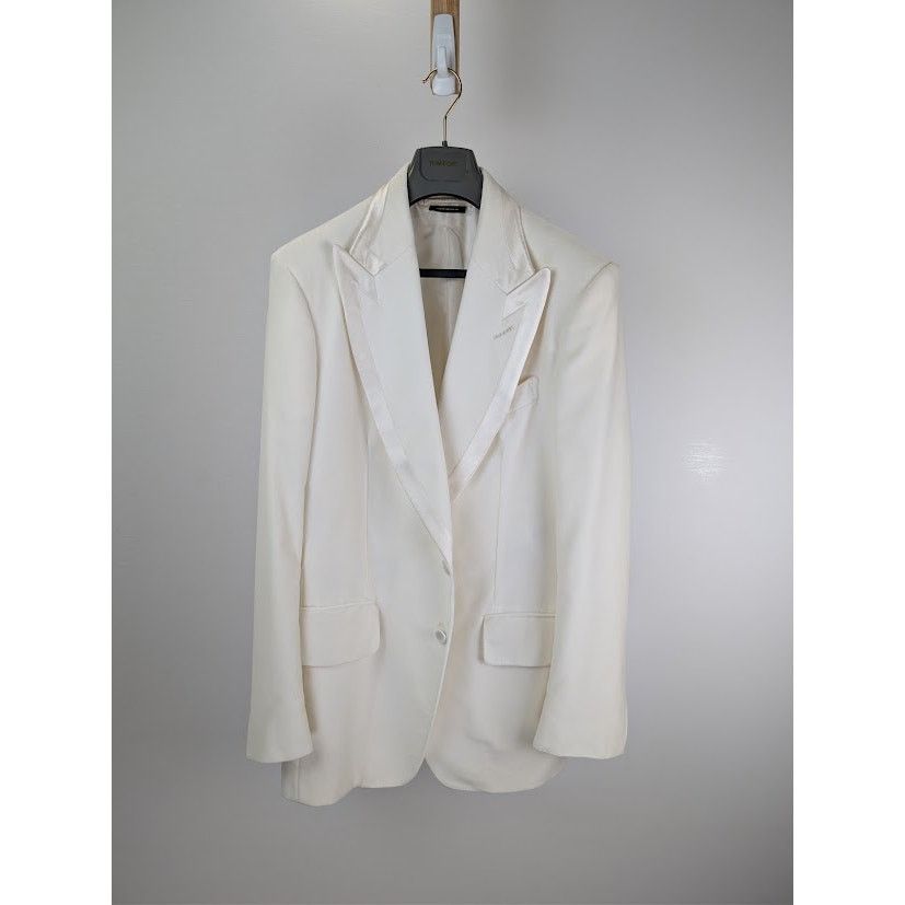 Tom Ford o1rshd1 Blazer Jacket in White Size US L / EU 52-54 / 3 - 2 Thumbnail