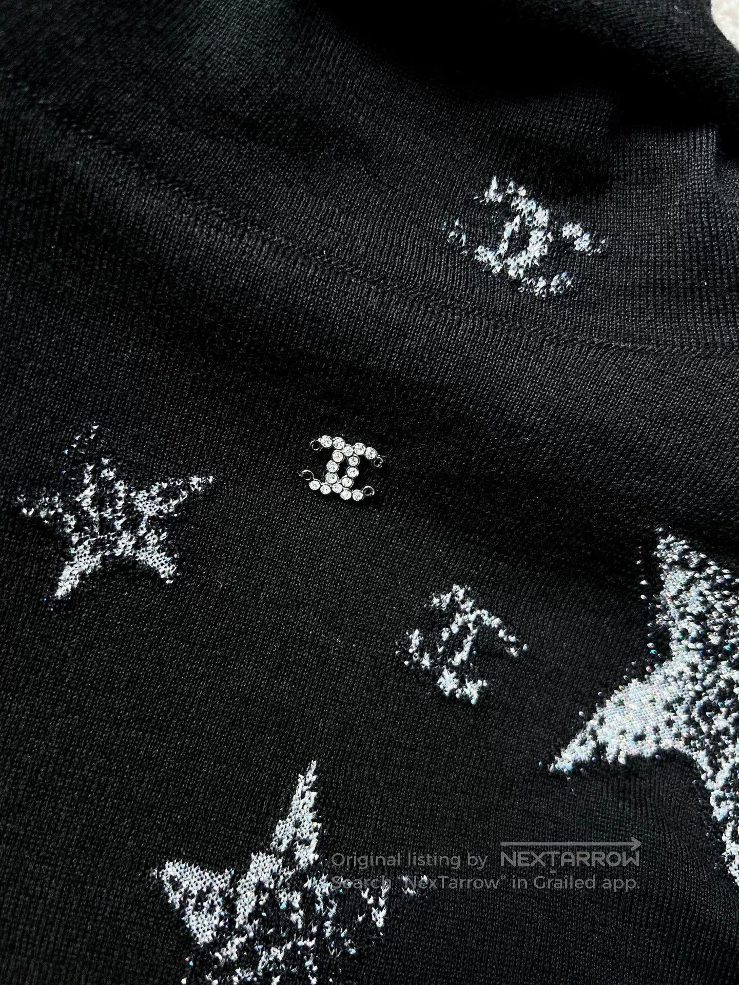 Chanel Chanel Coco Neige Star Embroidered Knit Top. Size US S / EU 44-46 / 1 - 4 Thumbnail