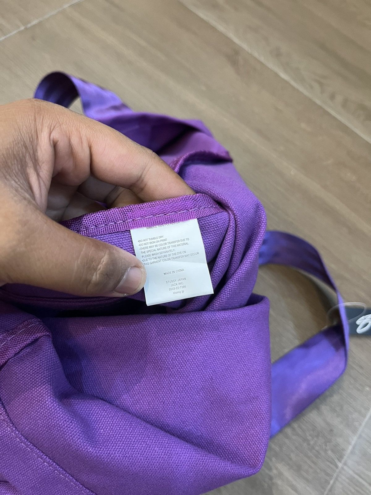 Stussy Stussy Canvas Tote Bag Women - Purple Size ONE SIZE - 5 Thumbnail