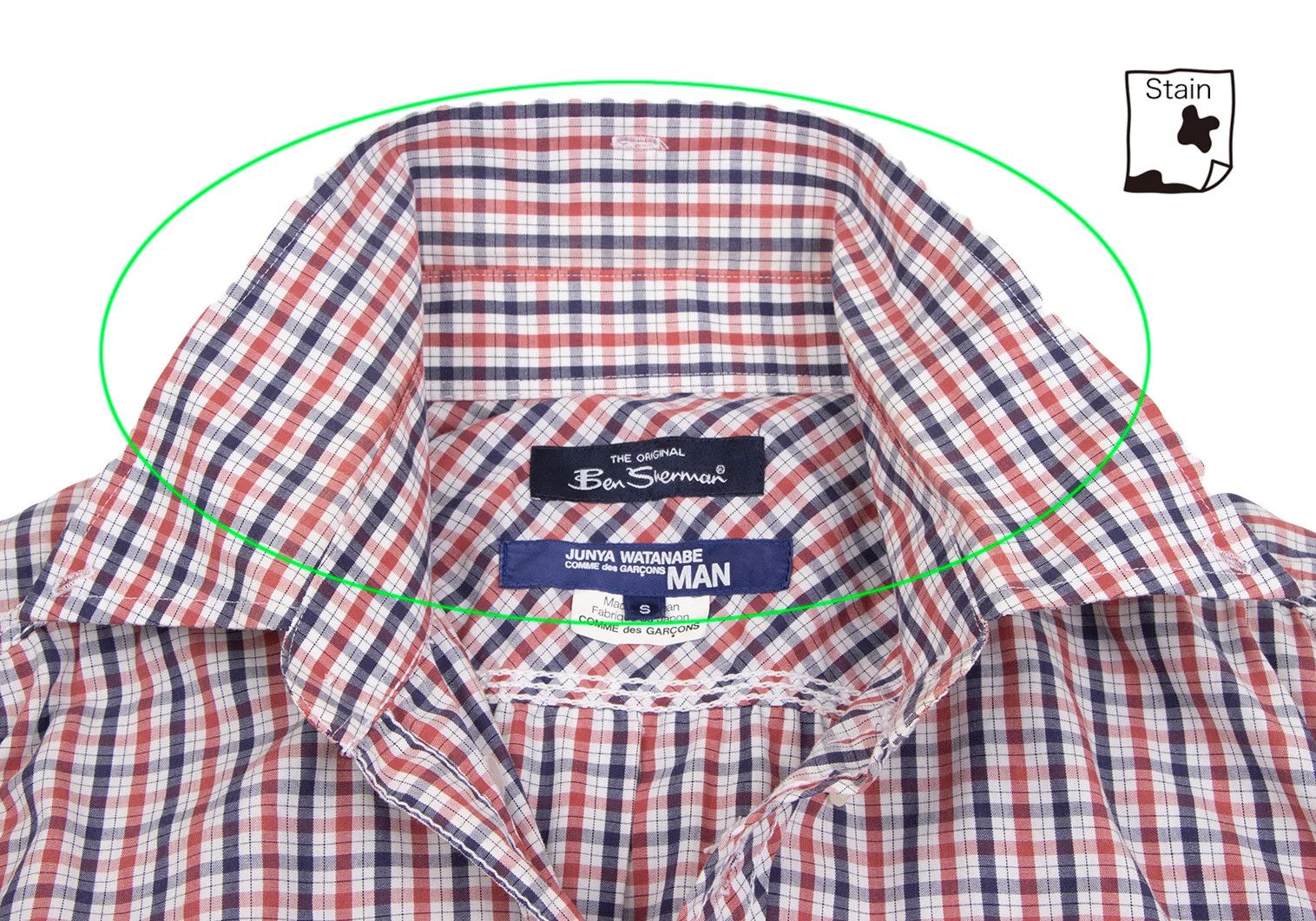 Junya Watanabe Zipper Pocket Puckering Check Short Sleeve Shirt Navy Red Size US S / EU 44-46 / 1 - 4 Thumbnail