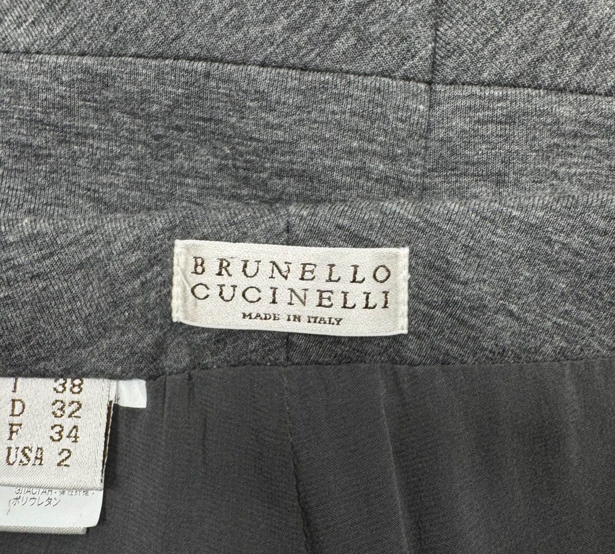 Brunello Cucinelli Brunello Cucinelli Cotton Pencil Skirt Structured Striped Size 26" / US 2 / IT 38 - 9 Thumbnail