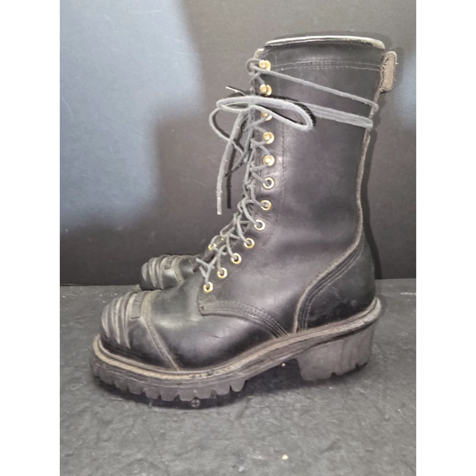 Vintage Total Fire Group Wildland Fire NFPA Rated Leather Boots Model 3060 Mens Sz 6.5 W Black Size US 7 / EU 40 - 7 Thumbnail