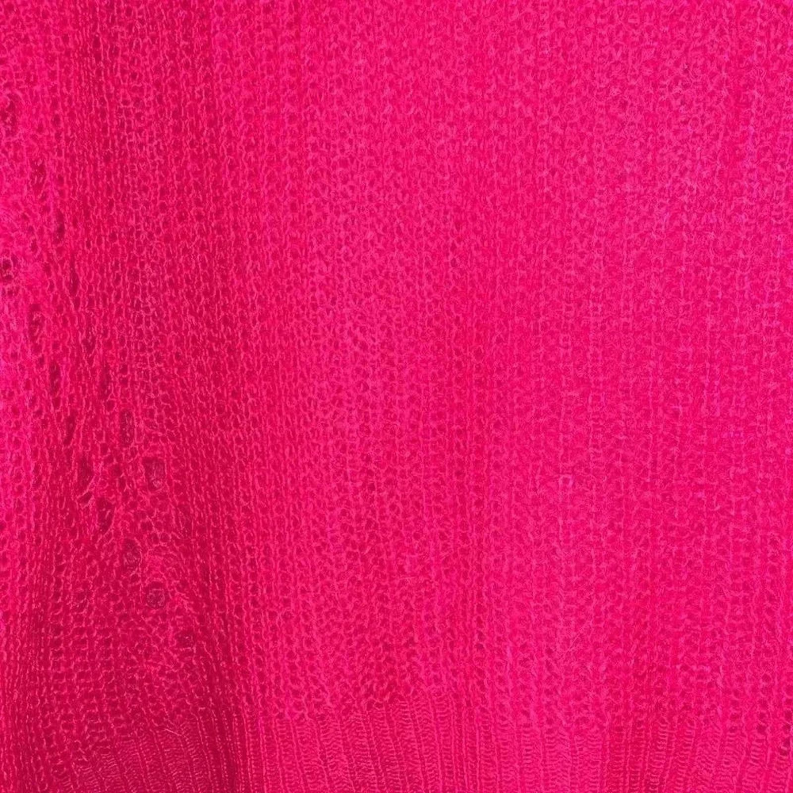 Designer Trendy Knit Sweater in Bright Pink Size S / US 4 / IT 40 - 3 Thumbnail