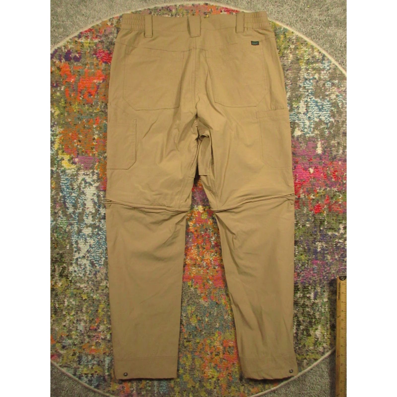 Vintage CQR Convertible Pants Mens 32x30 Nylon Spandex Cargo Straight Leg Brown Zip Off Pocket Breathable Lightweight Vintage: No Size US 32 / EU 48 - 2 Thumbnail