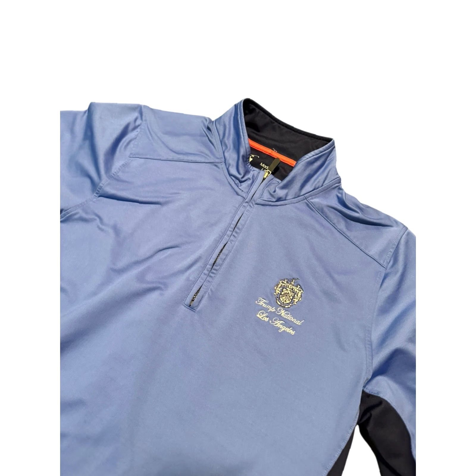 Vintage F&G Tech Trump National LA Pullover Mens Blue 1/2 Zip Golf Performance Stretch M - Regular, Breathable, Lightweight, Standout Golf Apparel Size US M / EU 48-50 / 2 - 5 Thumbnail