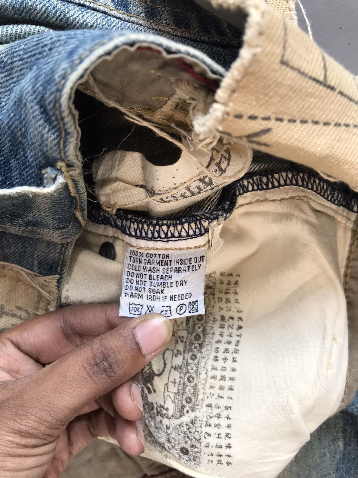 Vintage Vintage tough jeans smith straight fit distressed denim Size US 32 / EU 48 - 9 Thumbnail