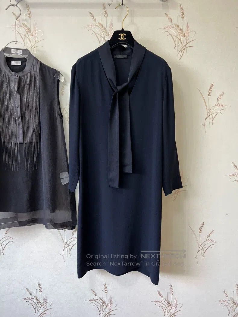 The Row The Row Black Ribbon Dress Size S / US 4 / IT 40 - 1 Thumbnail