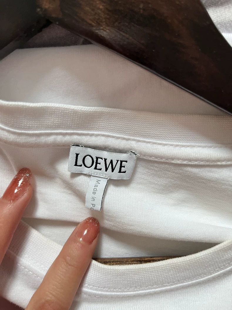Loewe Short sleeve round neck T-shirt white
