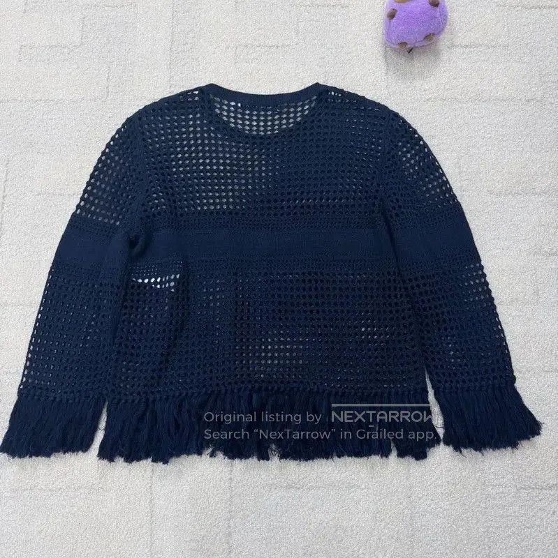 Dior Dior Women's Navy Cropped Top with Fringe . Size XS / US 0-2 / IT 36-38 - 2 Thumbnail