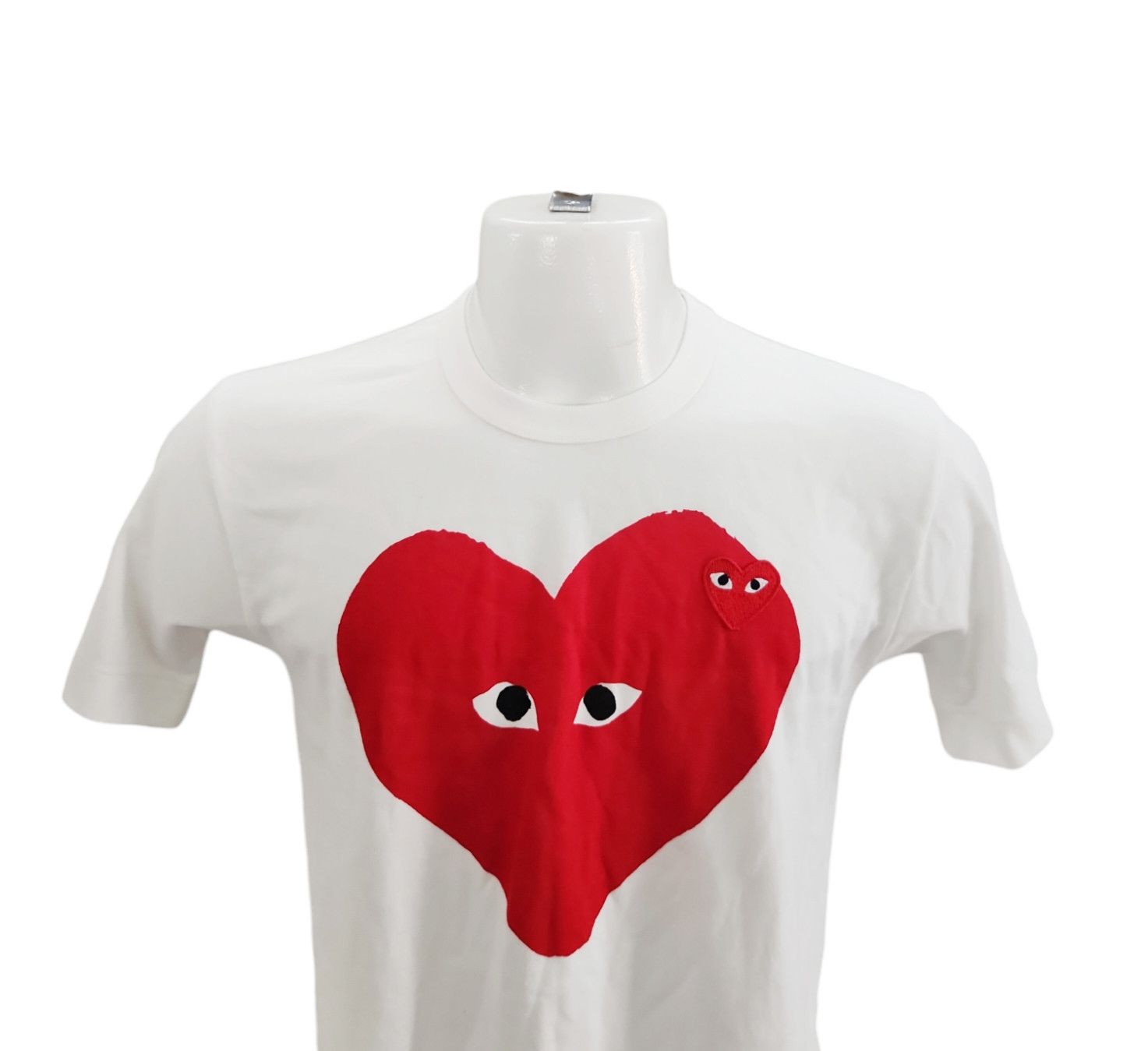 Comme des Garcons × Comme des Garcons PLAY Comme des Garçons Play Heart Printed Crewneck T-Shirt Small Size S / US 4 / IT 40 - 2 Thumbnail