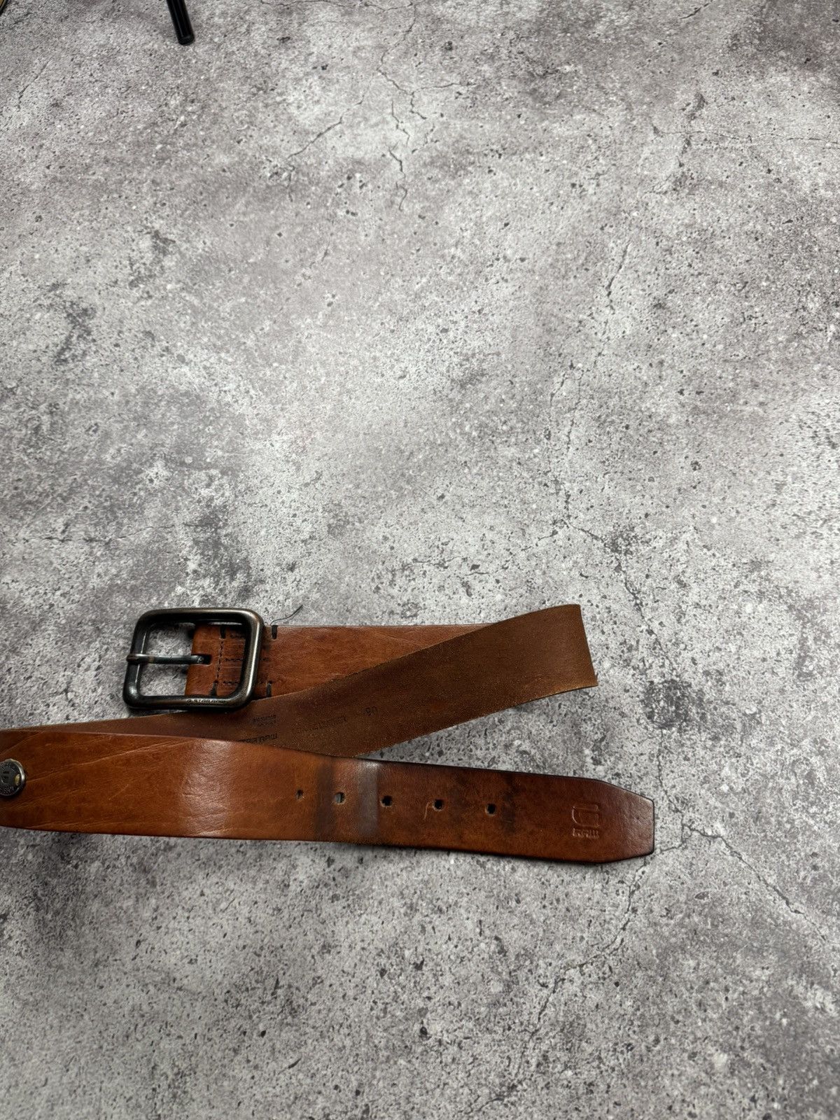 G-Star Vintage G Star Japanesse Leather Belt Very Rare Brown Gold Size ONE SIZE - 11 Thumbnail