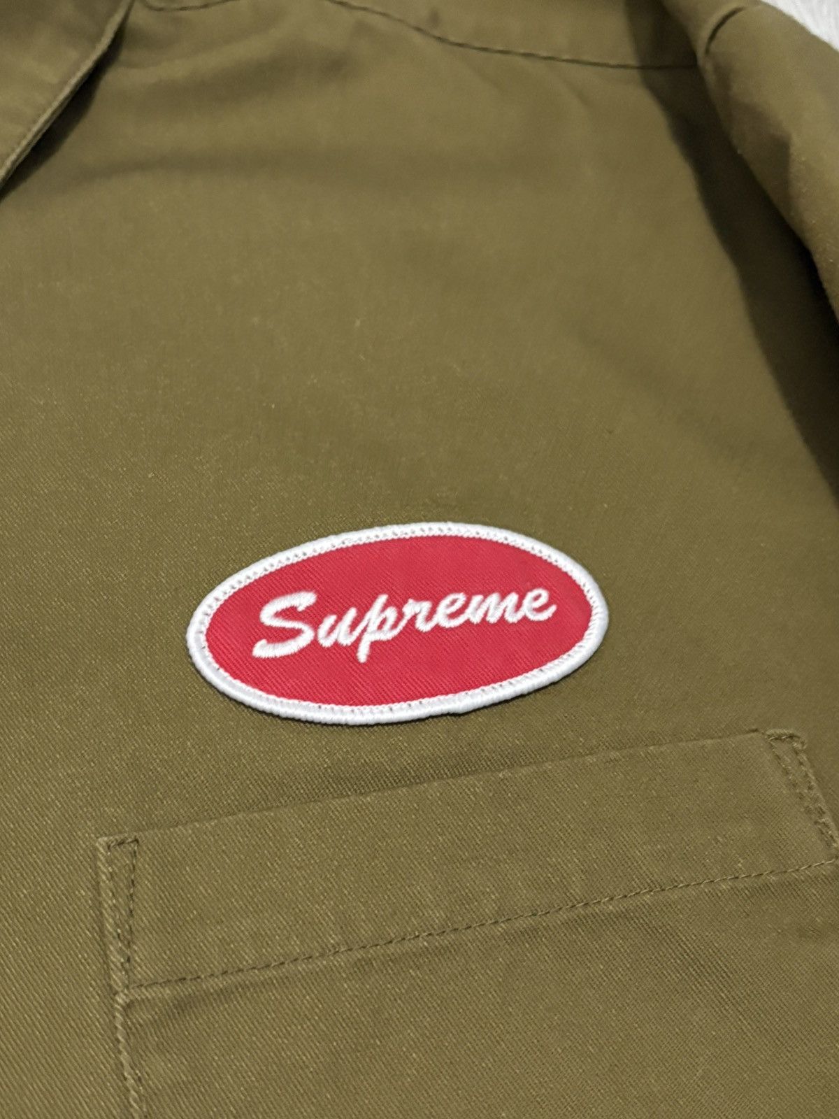 Supreme Supreme Thermal Work Shirt Button Up FW23 Olive Size US XL / EU 56 / 4 - 3 Thumbnail
