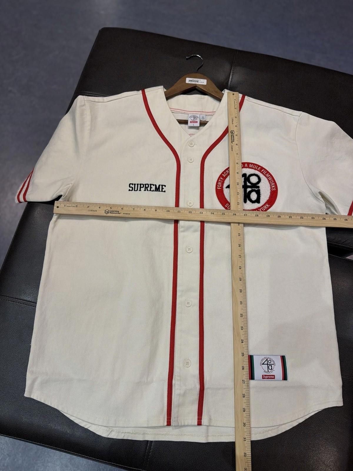 Supreme Supreme 40 Acres Twill Baseball Jersey L Brand New Large Size US L / EU 52-54 / 3 - 11 Thumbnail