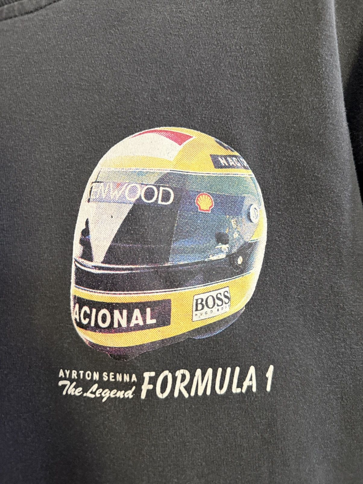 Formula 1 Vintage 90s Ayrton Senna The Legend Formula 1 Faded Tee Size US L / EU 52-54 / 3 - 10 Thumbnail