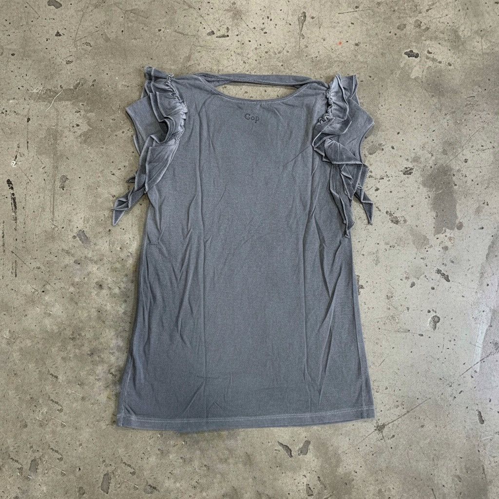 Cop Copine The Cop Copine Cutout Frilly Tee Size ONE SIZE - 4 Thumbnail