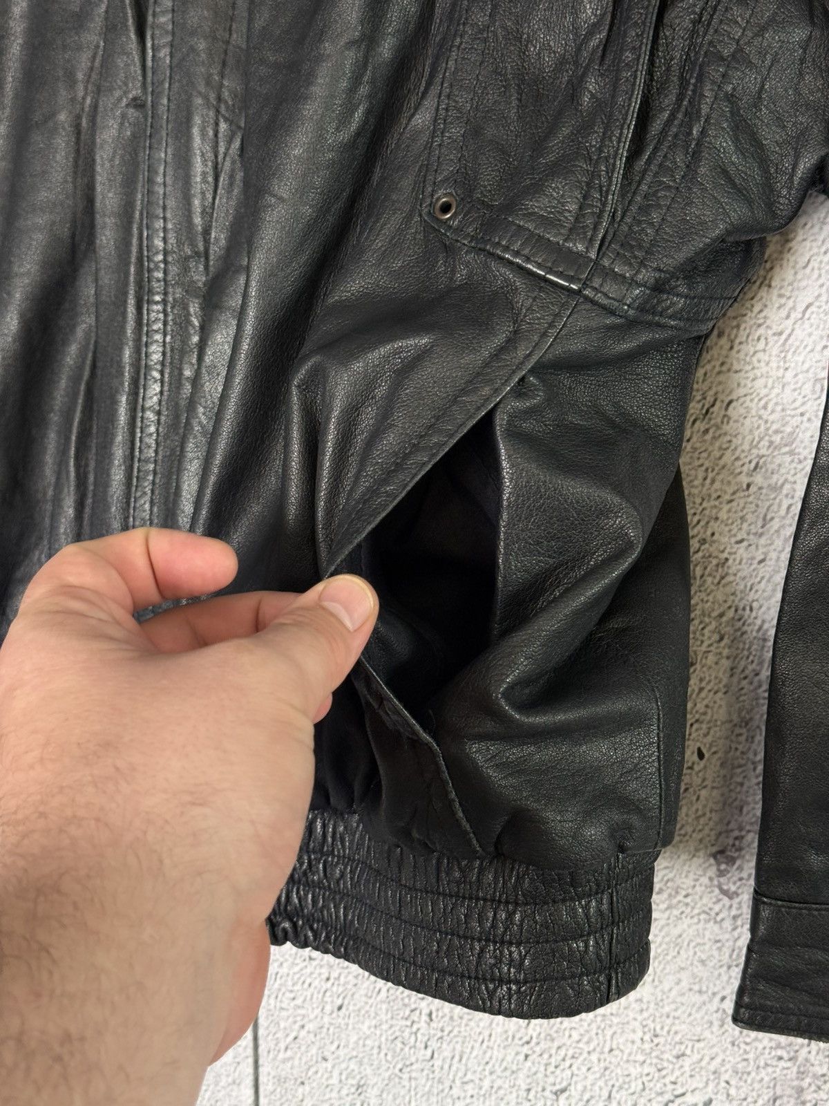 Diesel Diesel Oversized Leather Bomber Jacket Embroidered Big Logo Size US XL / EU 56 / 4 - 18 Thumbnail
