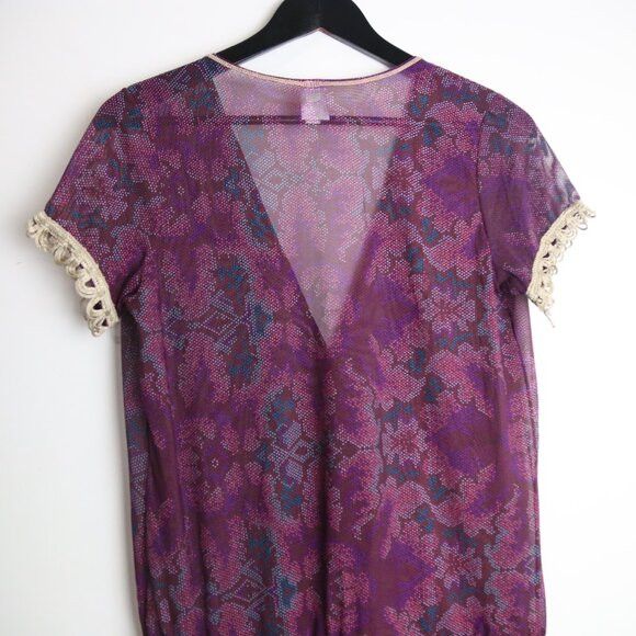 Other Maaji Danza Swimsuit Multicolor Floral Short Sleeve Coverup Size S / US 4 / IT 40 - 8 Thumbnail