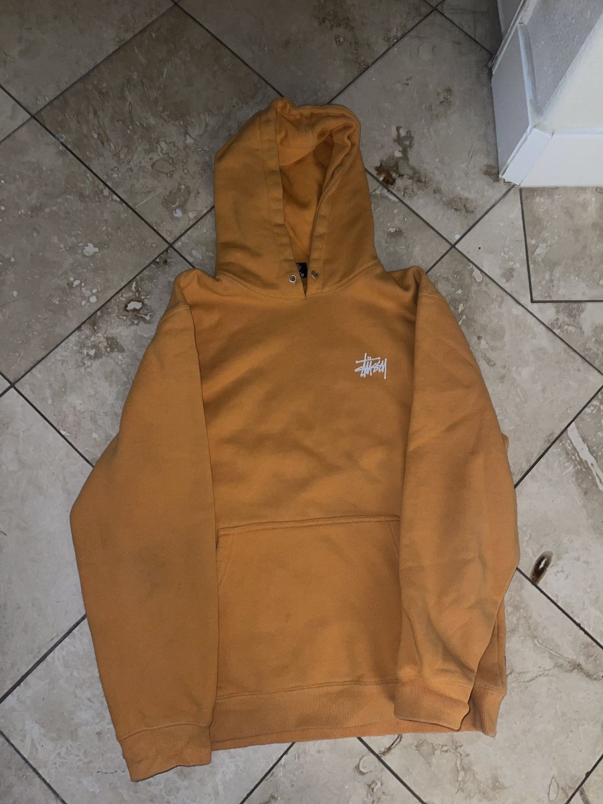 Orange stussy hoodie best sale