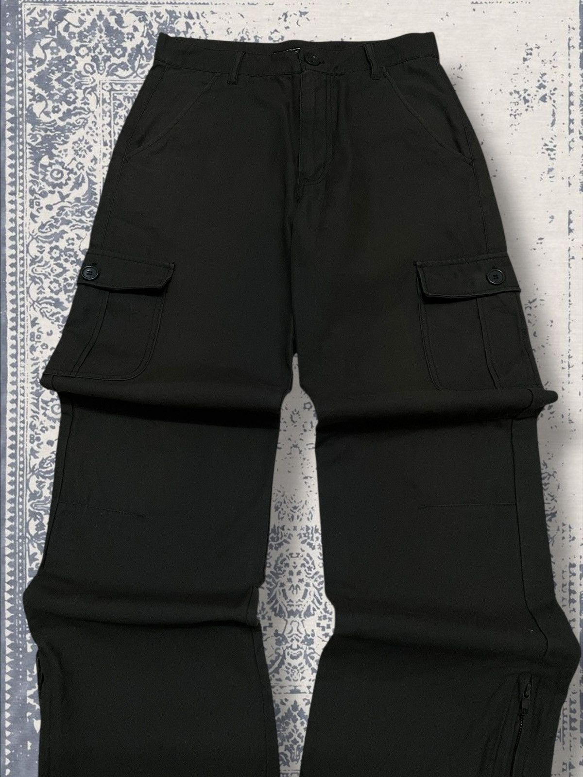 Vintage 90s Japan Designer Rectilina Cargo Mutlipocket Pant